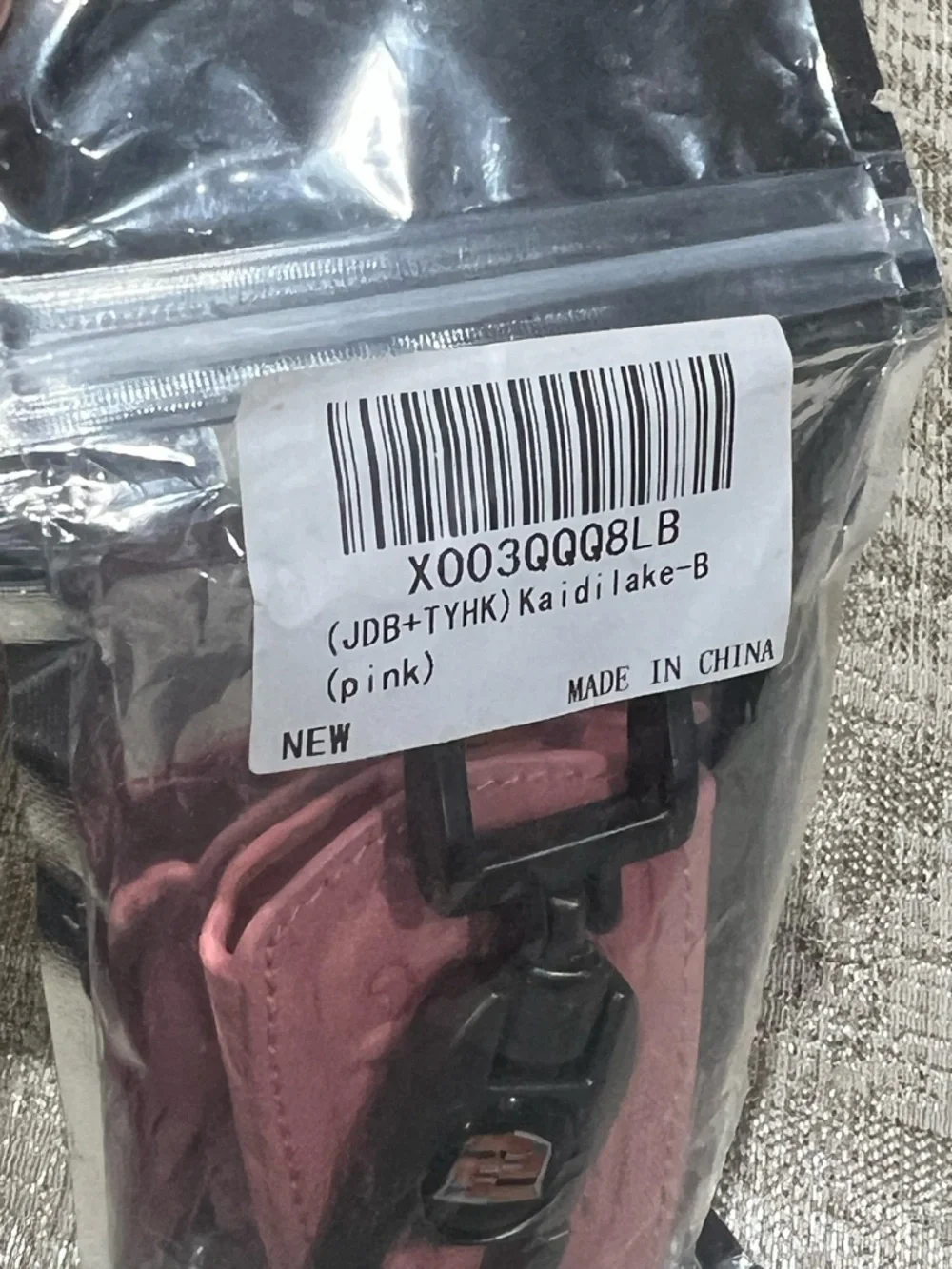 Black Key Fob Case with Pink Leather Accent